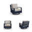 Fauteuil oscillant pivotant avec coussin L chariot