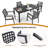 2-Piece PP Single-Seater Chairs + Coffee Table Set