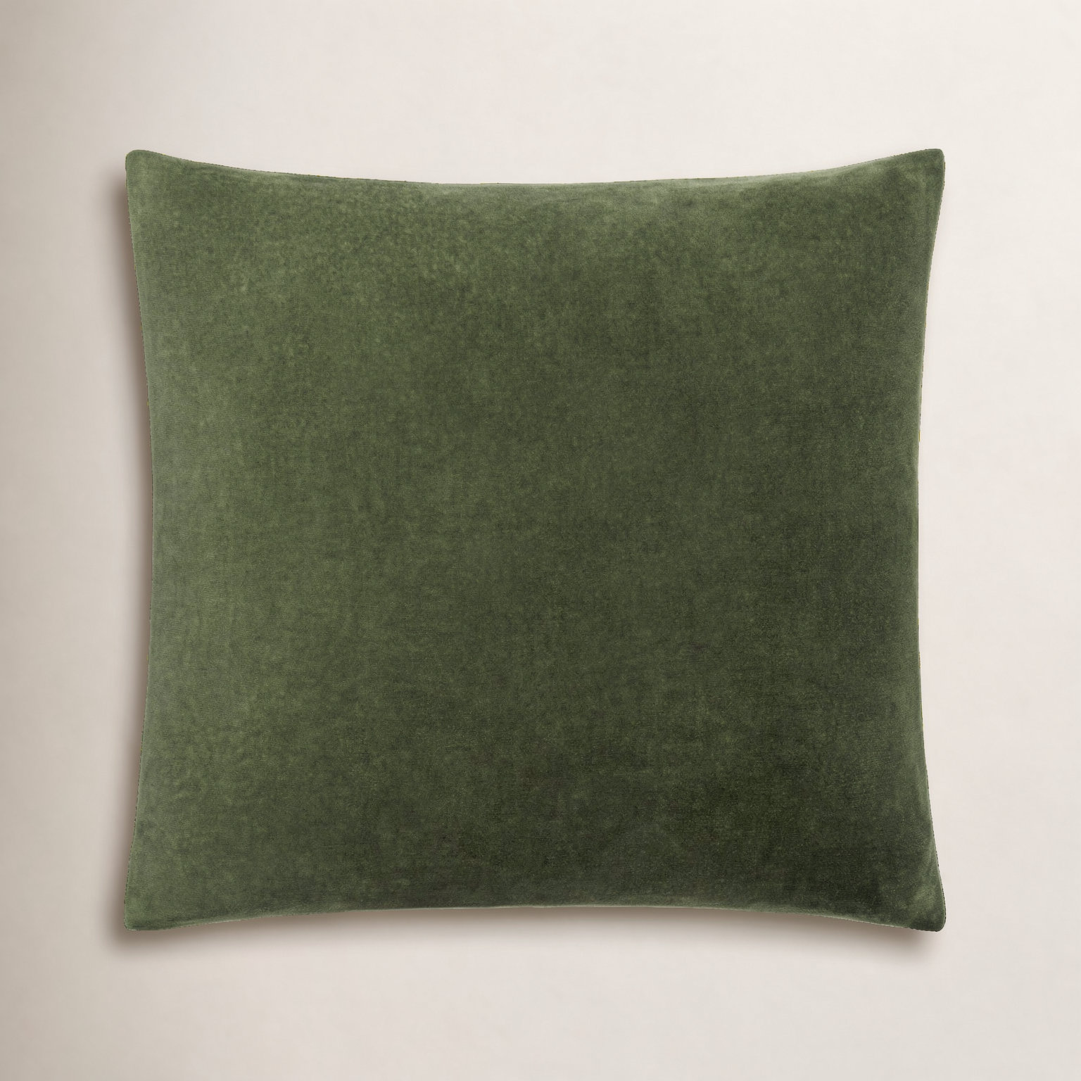 Denny 22" x 22" Cotton Pillow Cover, Down, Green, Square 22"