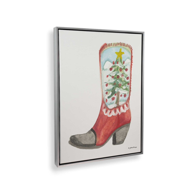Reproduction d'art de Noël par Jessica Mingo, Toile avec cadre, Argent, L 18 po x H 24 po