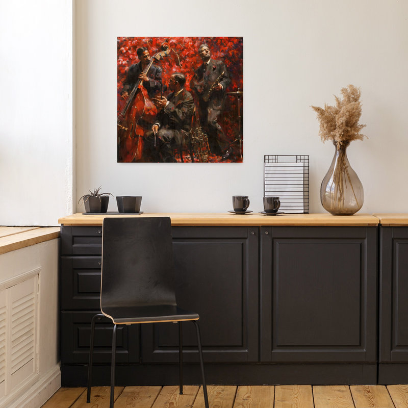 Art contemporain abstrait Play Play Jazz, H 18 po x l 18 po