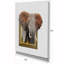 « éléphant in, cadre en bois », reproduction d’impression sur toile tendue-29495650