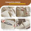Canapé modulaire en L Merchelle, 5 places, configuration réversible, revêtement en chenille orange rouille, coussins amovibles, assise profonde moderne-76755461