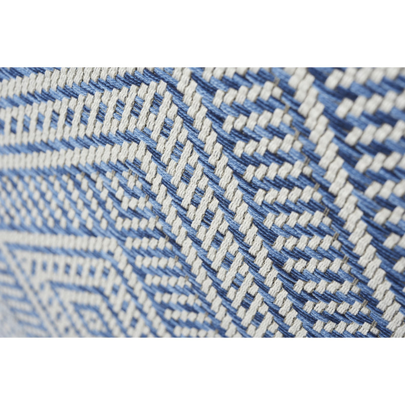 Tortola I/O Pillow, 20" x 20", Blue/Beige