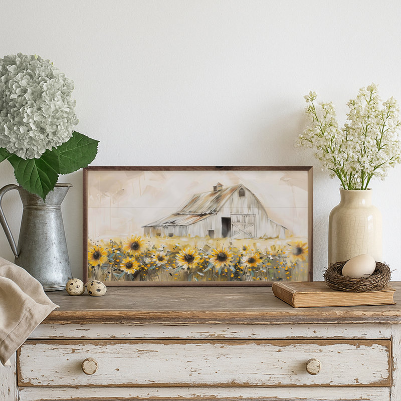 Sunflower Field By Creative Studio, 8" H x 16" W