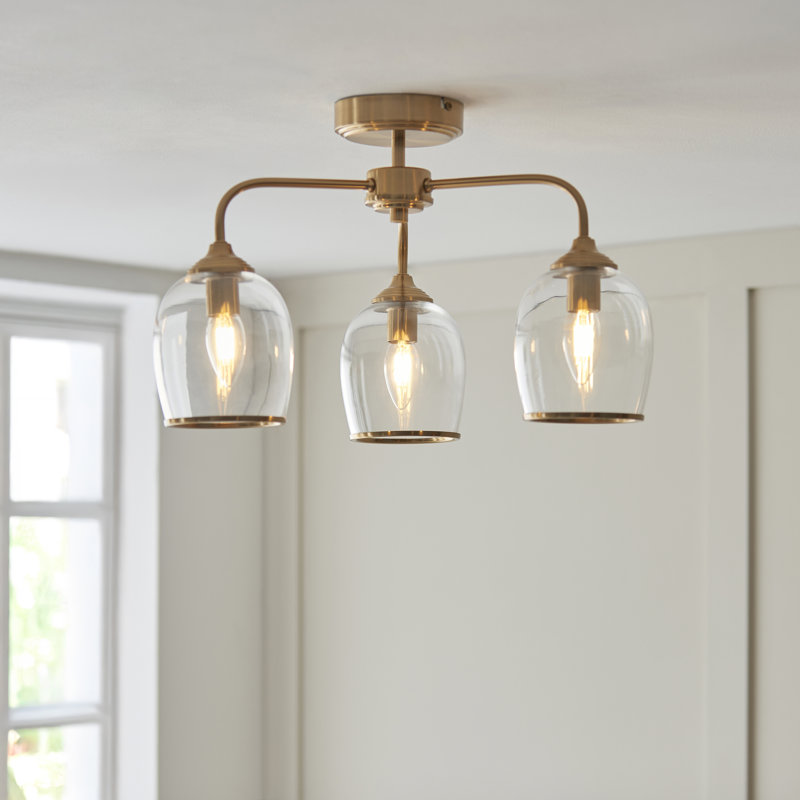 Ashcroft 3 Light Ceiling Semi flush light