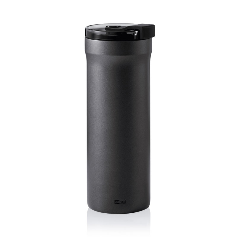 AdHoc Stainless Steel Coffee Mug, Dark Grey