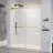 Frameless Double Sliding Shower Door 68"-72" W X 76" H, Shower Glass Door With 5/16" (8Mm) Clear SGCC Tempered Glass-120178802