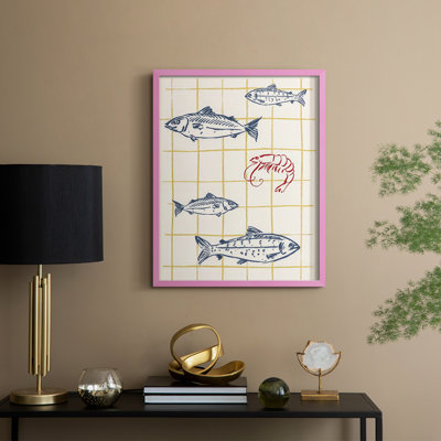 «Salty Sea Friends I», reproduction encadrée - bois massif