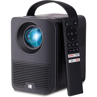 Projecteur intelligent KODAK FLik HD9, projecteur de film portable noir avec Android TV et Bluetooth