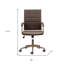 Chaise de bureau pivotante espresso et bronze