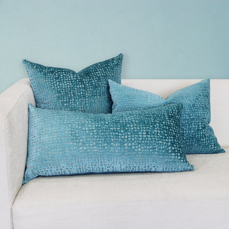 Monaly Rectangular Pillow Cover & Insert, Denim, 16" x 30"
