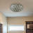 20" Vintage Flush Mount Lighting with Handmade Tiffany Lampshade