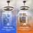 Modern LED Ceiling Fan with Lights Seamless Dimming 6 Speeds With Remote Control Timer Function