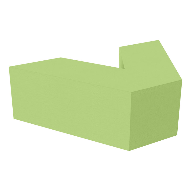 Novelty Kids Soft Seating, Green Apple, 18" H x 59.25" W x 36" D
