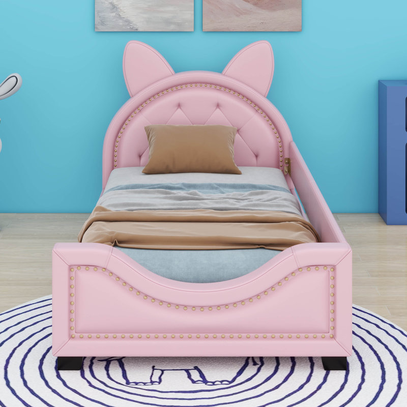 Henriet Twin Size Upholstered Daybed, Pink