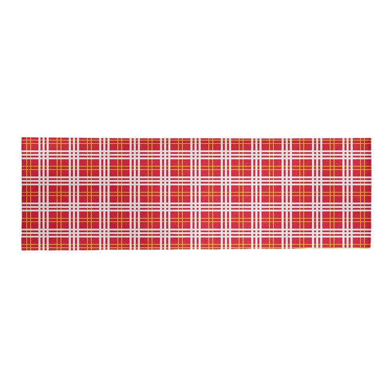 Tapis rouge à carreaux, Tapis de couloir 2 pi 6 po x 8 pi
