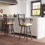 Swivel Upholstered Counter Stool with Metal Frame-183652397