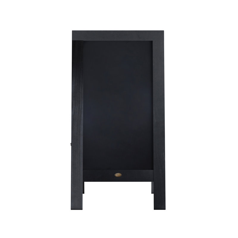 Canterbury 40" Black Pine A-Frame Magnetic Chalkboard Sign