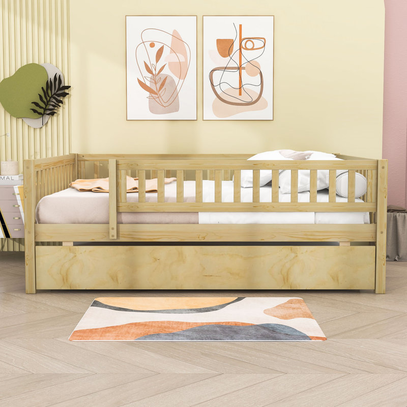 Lit de jour avec couchette Idonna, Double, Naturel