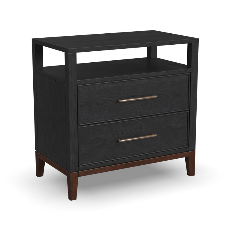 Waterfall 26'' W Solid Wood Nightstand