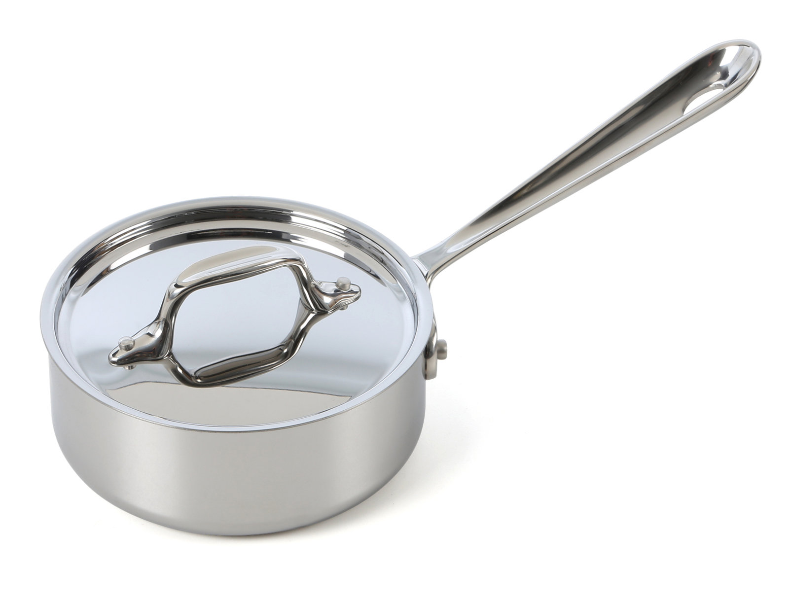 All-Clad D3™ Stainless Steel Saucepan with Lid, 1 Qt.