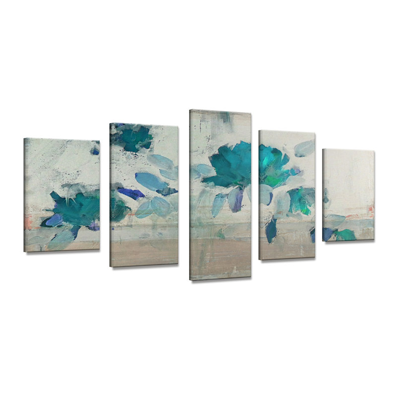 Reproduction d’art graphique sur toile tendue, "Painted Petals IV-B" par Tristan Scott