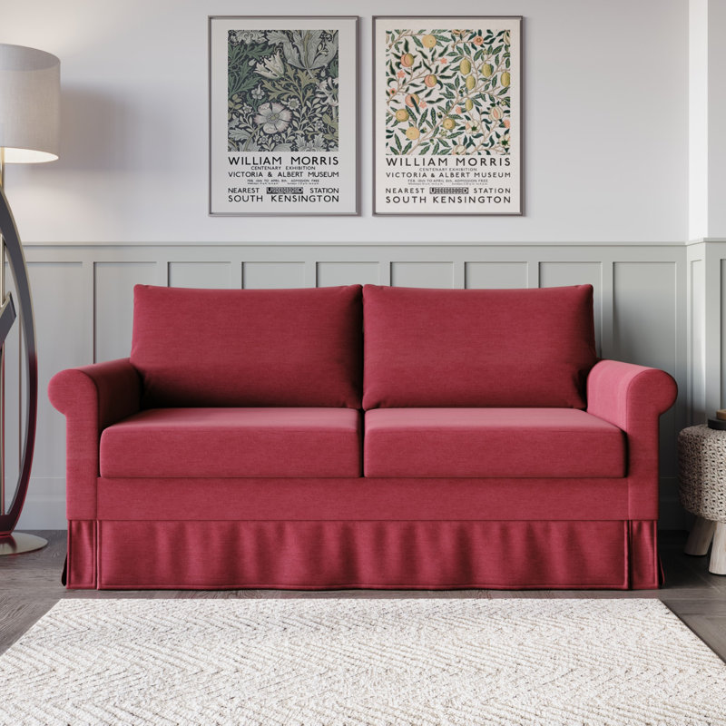 Canapé Akai, 100 % polyester rouge