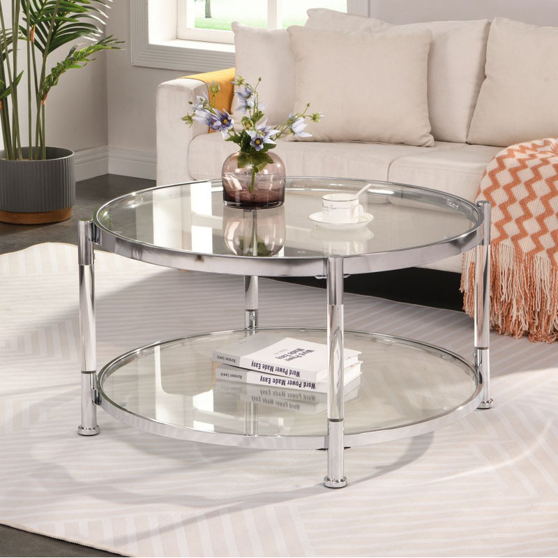 Table basse ronde en acrylique
