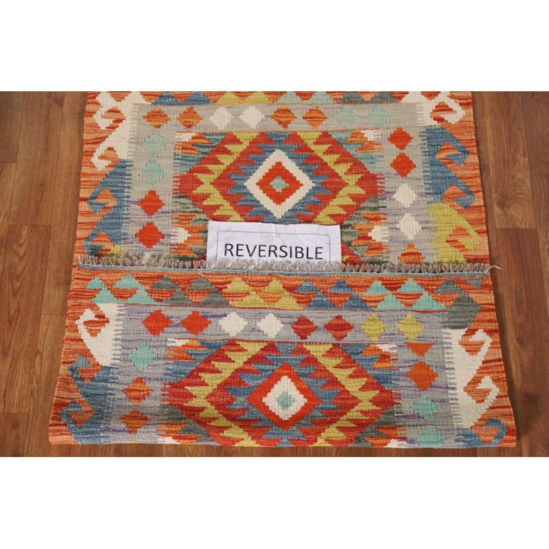South Western Wool Kilim Oriental Rug 3x4