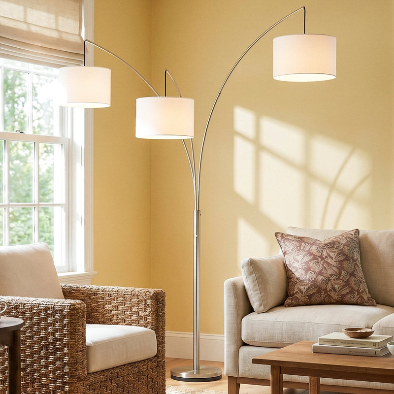 Willowdale 74'' Tree Floor Lamp, Brushed Steel