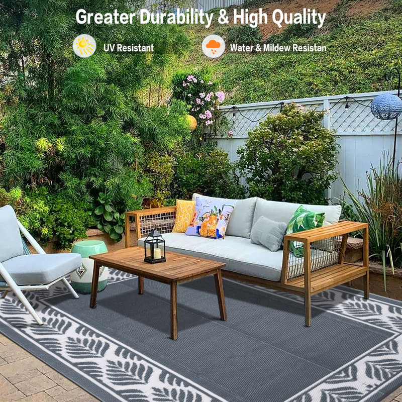 Tapis imperméable réversible pour l'extérieur, Rectangle de 5 pi x 8 pi