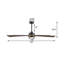 Ventilateur de plafond d'intérieur 64 pales 8 pales avec DEL intégré et télécommande-2091563362-2091563364