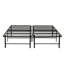 Cadre de lit en métal noir pour grand lit et offrant un excellent support pour le matelas, espace de rangement avec base de taille, qualité de fabrication, rangement dans la chambre à coucher, aucun sommier nécessaire