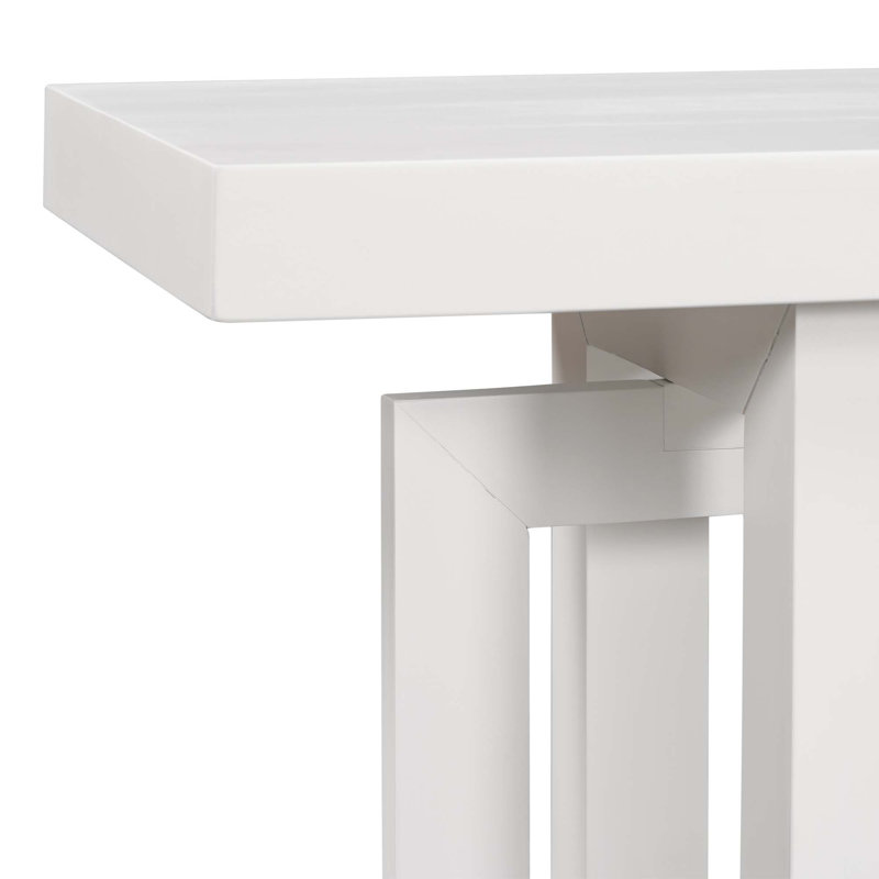 Console 59 "en bois massif, Blanc, Blanc