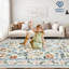 Rectangle Floral Washable Area Rug-1880647068