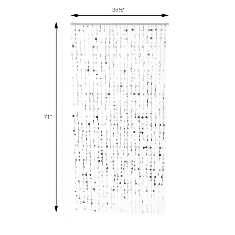 Ike Curtain Single Panel, Silver