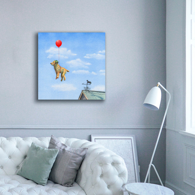  «Dudley Sails Away» par Marvindale, art mural sur toile, 37 po x 37 po, H 37 po x l 37 po
