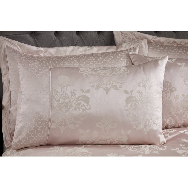 Garvey Cotton Blend Jacquard Pillow Case, Blush