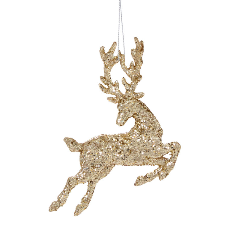 Ornement en forme de cerf sautant 5 po x 1,25 po x 5,25 po