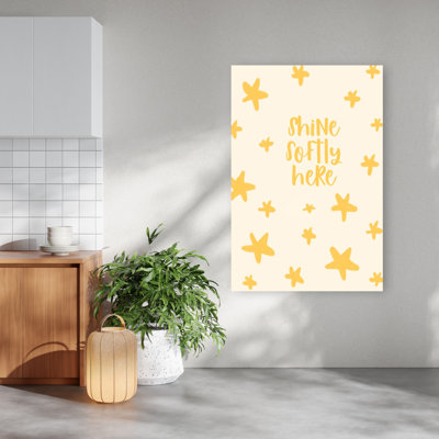 Softly Stars Dreamy Serene Abstract Landscape Nature Wall Art Print 1 Piece Wrapped Canvas Wall Art