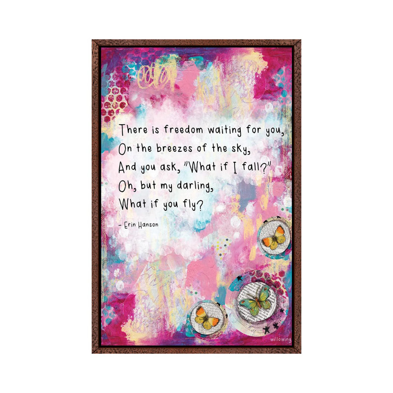 What If You Fly by Tamara Laporte - Print on Canvas, 101.6 cm H x 66.04 cm W, Classic Brown Wood Framed