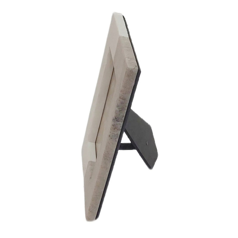 Cadre moderne en pierre et en marbre avec incrustation de verre et support durable - Décoration contemporaine élégante avec un design élégant et des matériaux de qualité supérieure pour une élégance durable et un attrait visuel