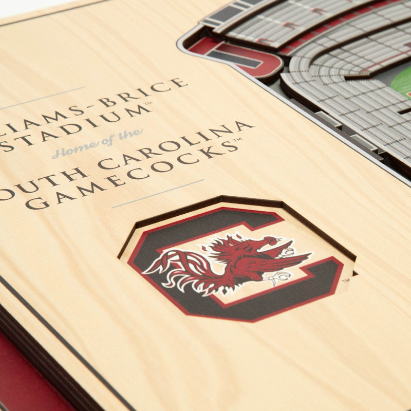 South Carolina Gamecocks 17'' x 13'' 5-Layer Wooden Stadium 3D Wall Art