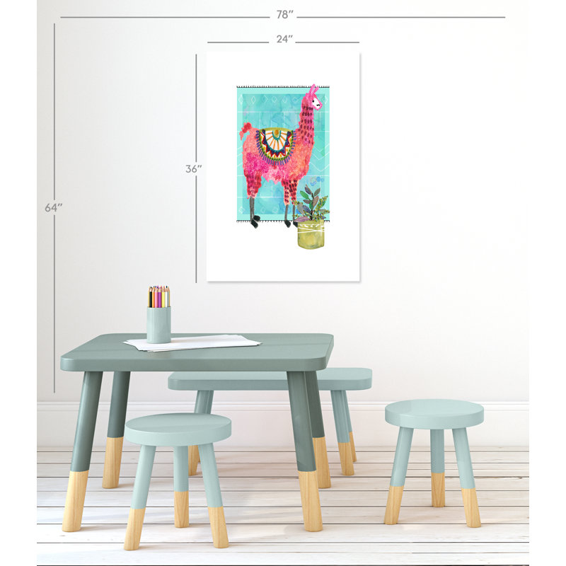Impression sur papier roulé «Lovely Llama III», H 36 po x l 24 po x P 1 po