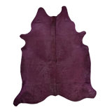 Cowhide Area Rug in Boysenberry