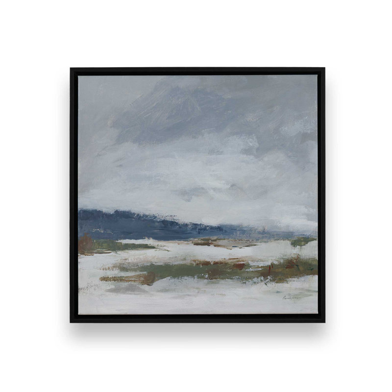 «Cold Winter's Day», reproduction sur toile dans un cadre poli, Cadre noir, H 24,75 po x l 24,75 po x P 1,75 po