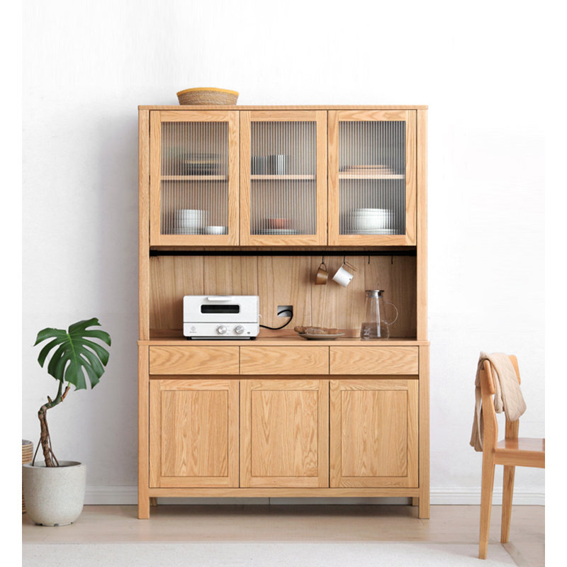 Armoire de rangement simple et moderne en bois massif avec buffet