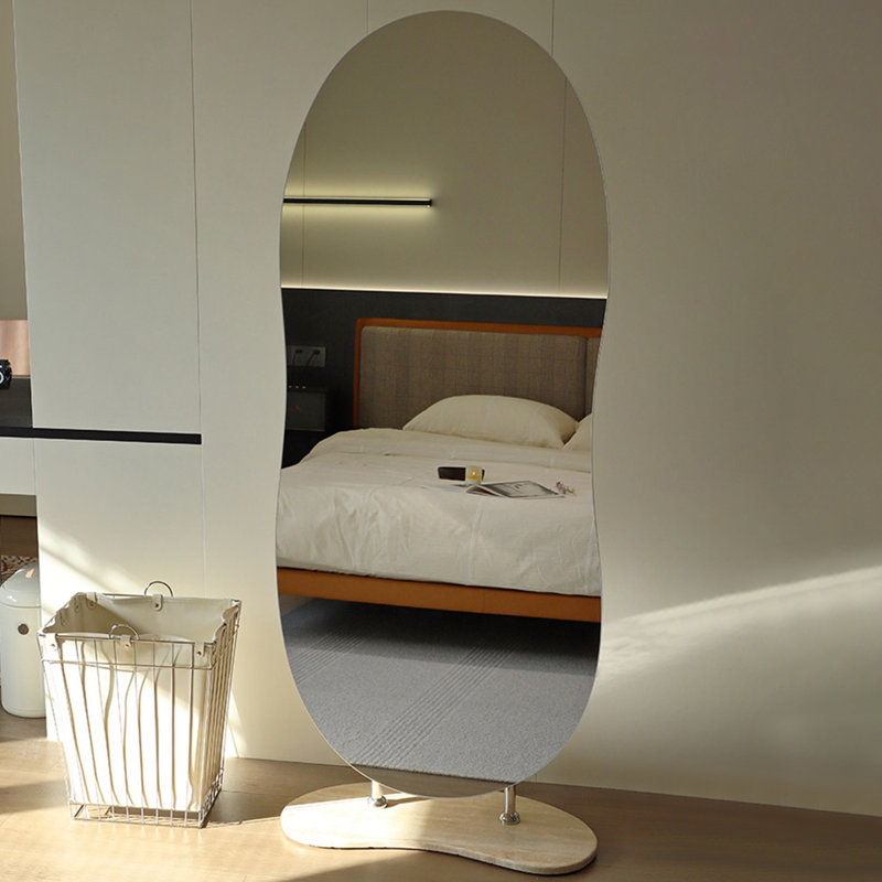 Curved Stone+Stainless Steel Full Length Mirrors