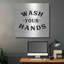«Shiplap Bath IV Less Distress» par Sue Schlabach, art mural en métal-1789825483